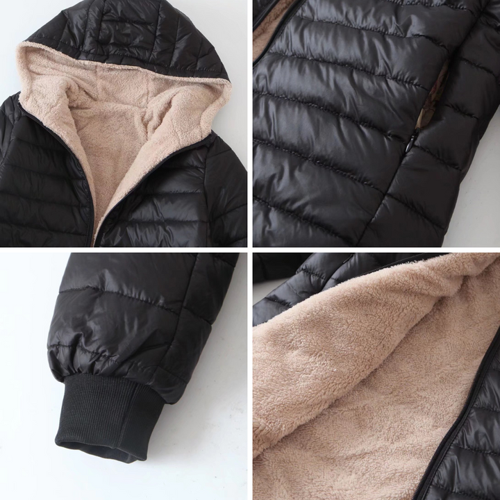 URSULE | WOMEN'S LONG HOODED QUILTED PUFFER COAT 8