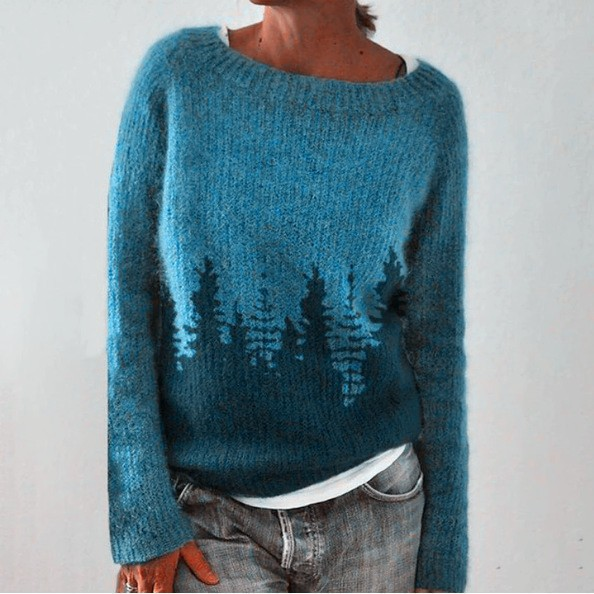 VERA | WOMEN'S NORDIC SWEATER KNIT FAIR ISLE COZY PULLOVER 1