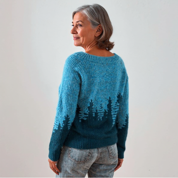 VERA | WOMEN'S NORDIC SWEATER KNIT FAIR ISLE COZY PULLOVER 3