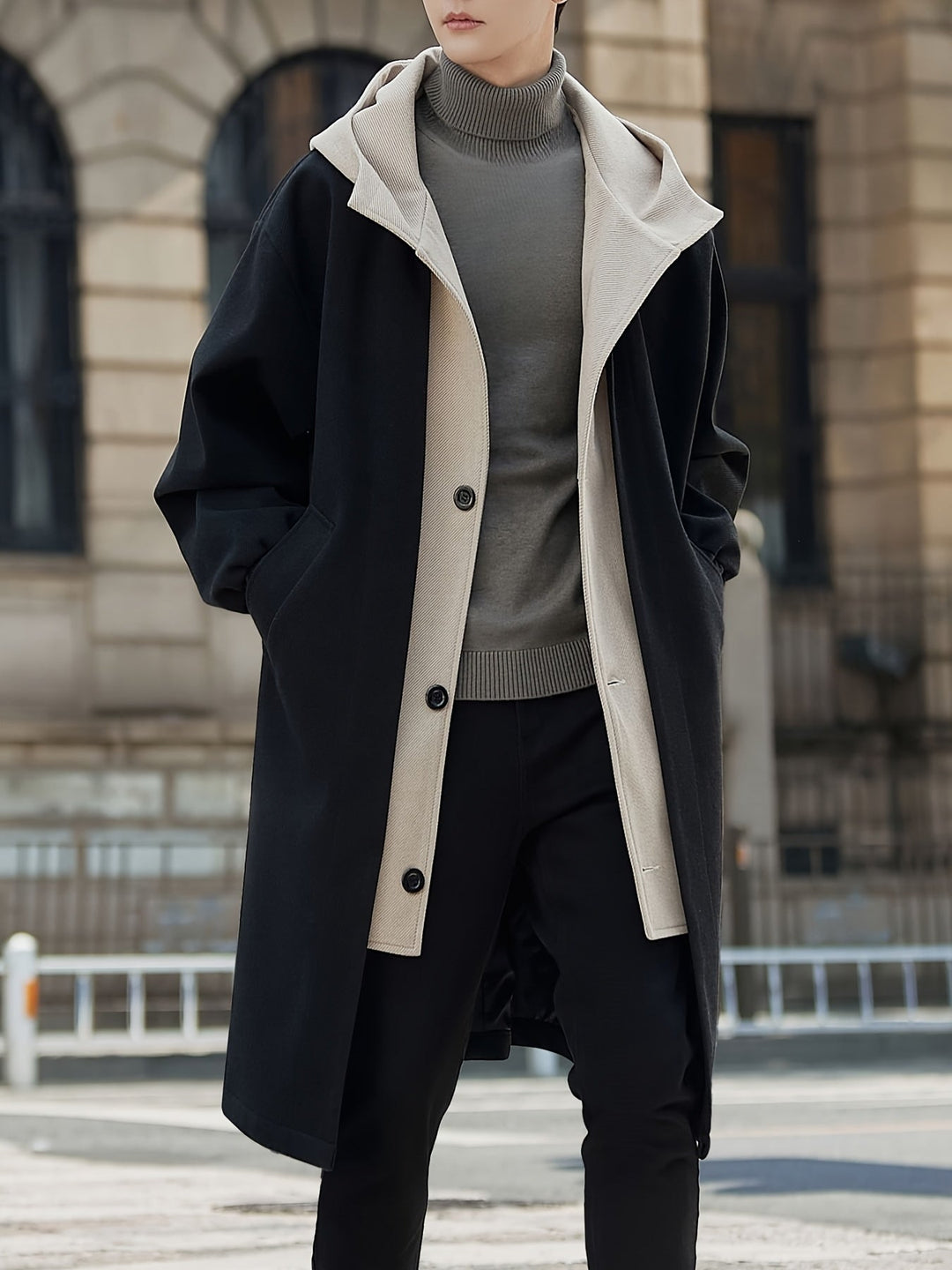 VERNON - LAYERED COLLAR HOODED COAT 10