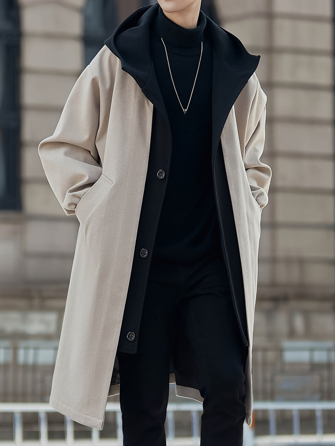 VERNON - LAYERED COLLAR HOODED COAT 5