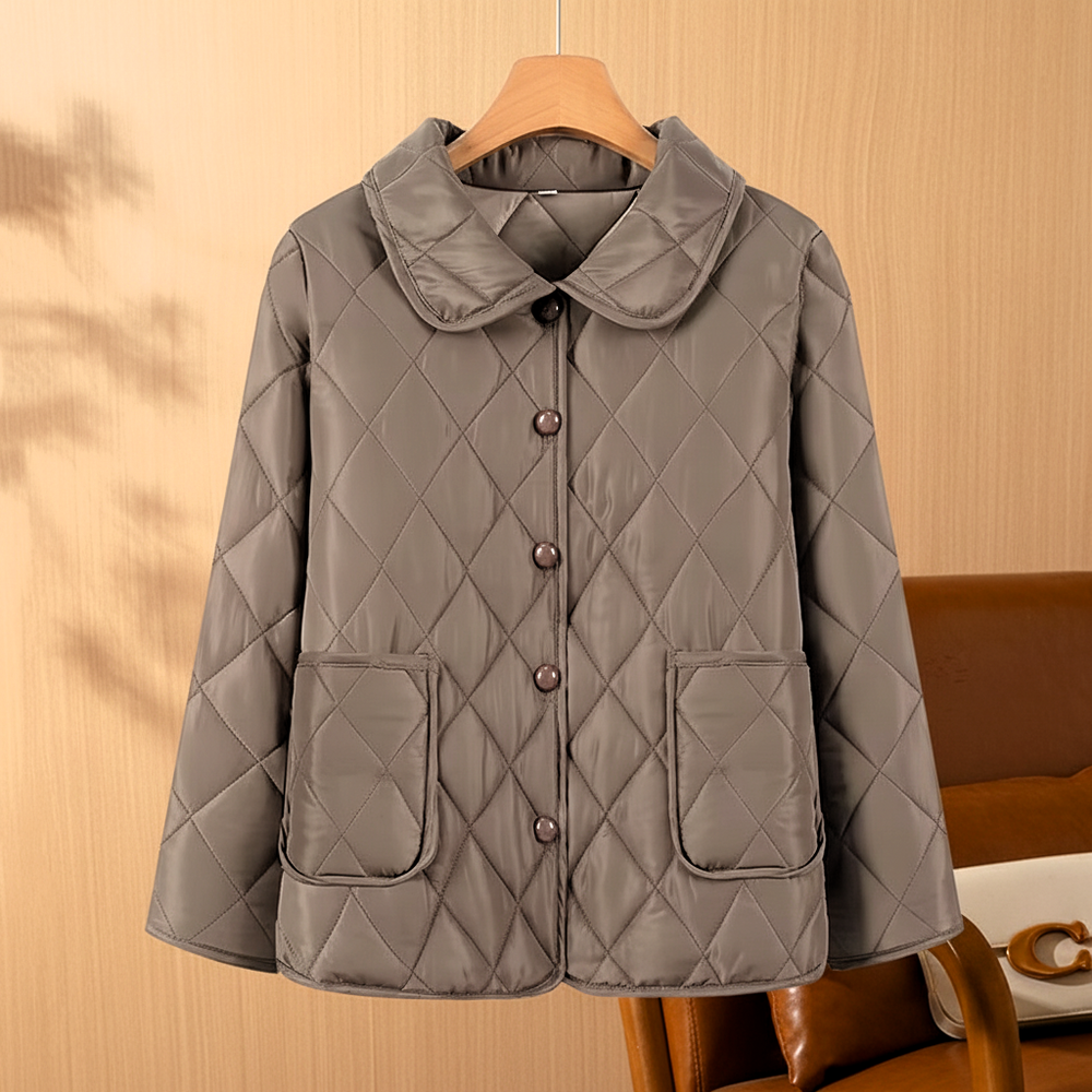 VIOLAINE | WOMEN'S QUILTED BUTTON UP BARN JACKET 2