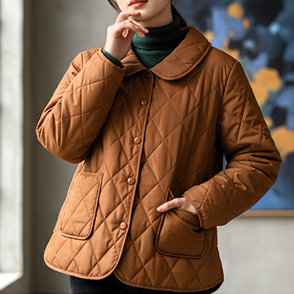 VIOLAINE | WOMEN'S QUILTED BUTTON UP BARN JACKET 7