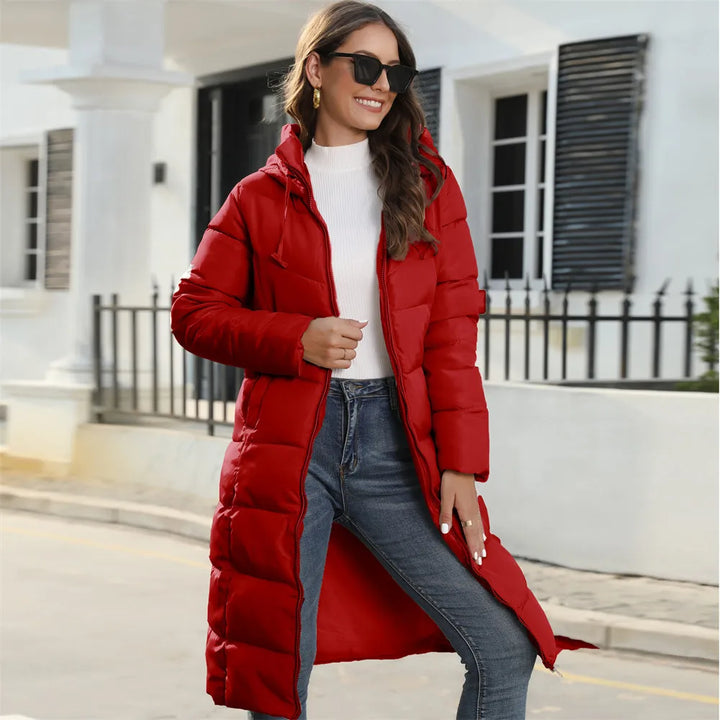 VIRGINIE | WOMEN'S LONG DOWN COAT HOODED PUFFER WINTER 6
