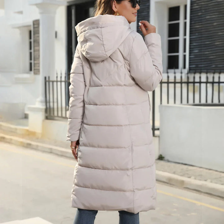 VIRGINIE | WOMEN'S LONG DOWN COAT HOODED PUFFER WINTER 7