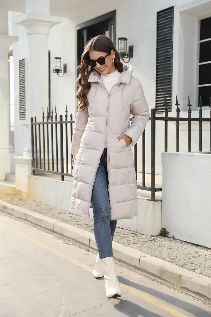 VIRGINIE | WOMEN'S LONG DOWN COAT HOODED PUFFER WINTER 9