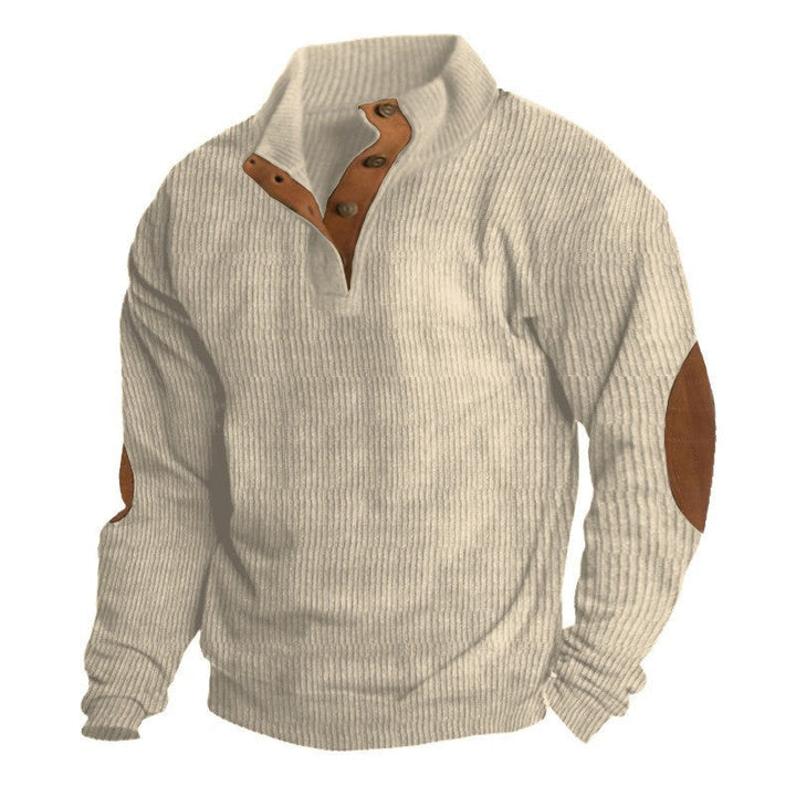 WEXFORD - BUTTONED PLACKET CORDED SWEATER 1