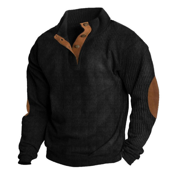 WEXFORD - BUTTONED PLACKET CORDED SWEATER 3