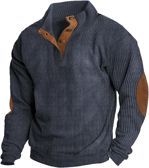 WEXFORD - BUTTONED PLACKET CORDED SWEATER 4