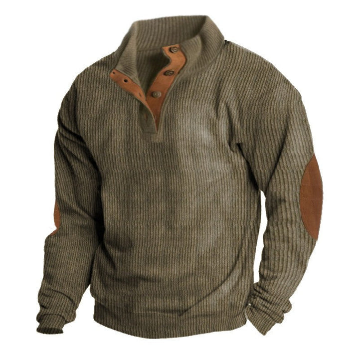 WEXFORD - BUTTONED PLACKET CORDED SWEATER 5