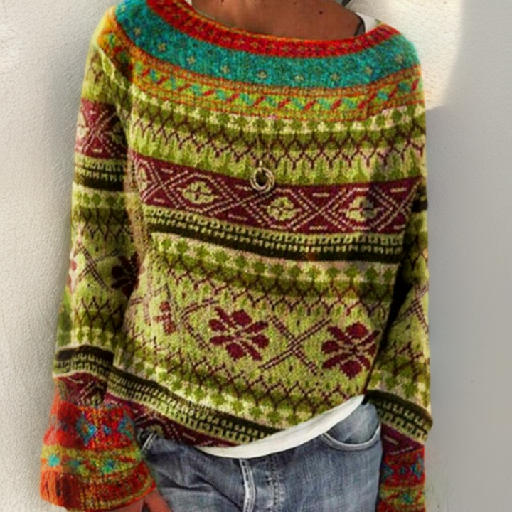 WILLOW | WOMEN'S FAIR ISLE SWEATER PATTERNED CHRISTMAS WOOL PULLOVER 1