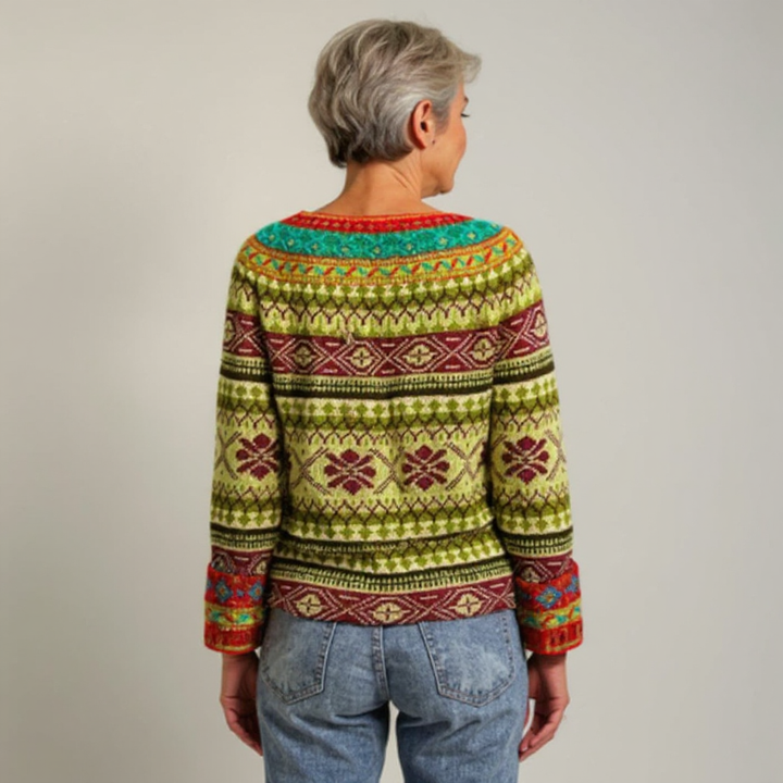 WILLOW | WOMEN'S FAIR ISLE SWEATER PATTERNED CHRISTMAS WOOL PULLOVER 3