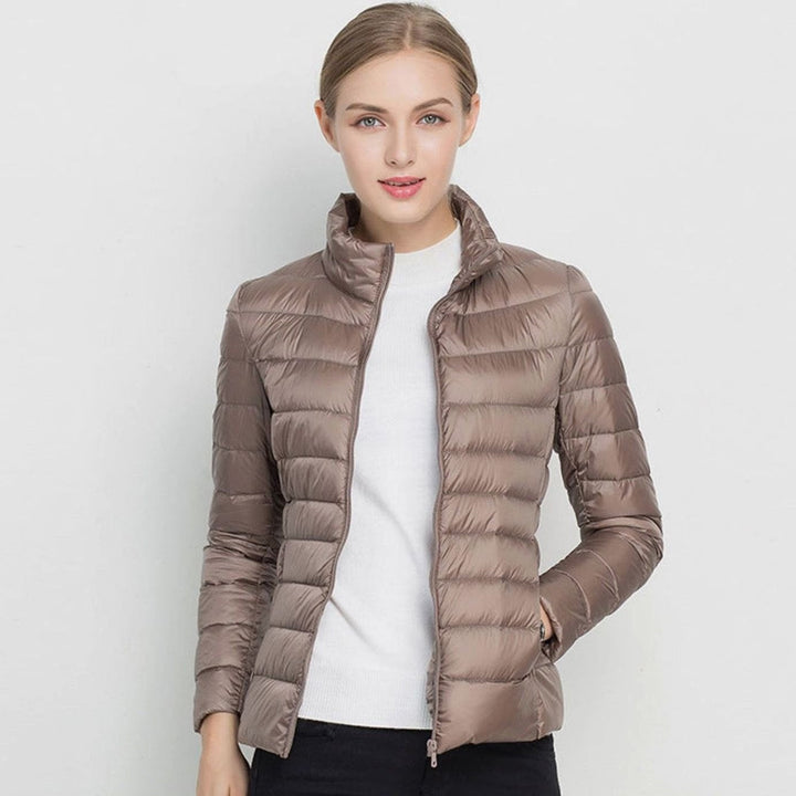 Women's Lightweight Puffer Jacket – Beige