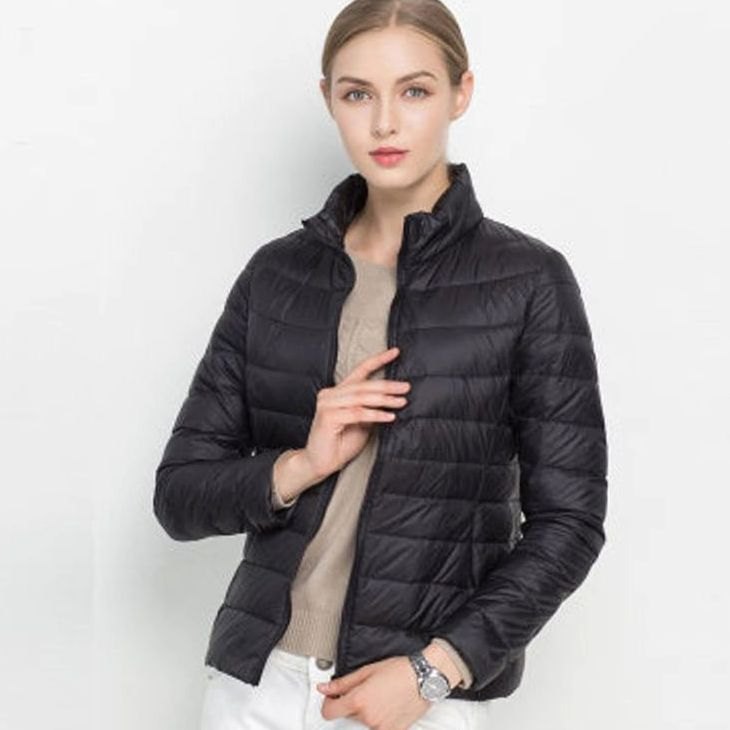 Women's Lightweight Puffer Jacket – Black