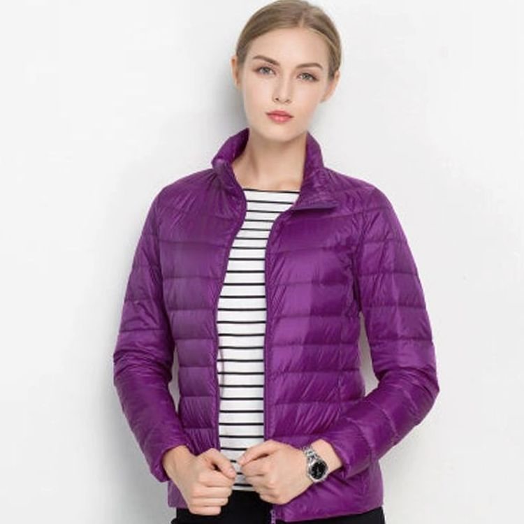 Women's Lightweight Puffer Jacket – Purple