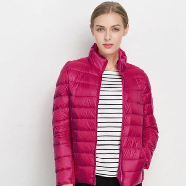 Women's Lightweight Puffer Jacket – Fuchsia