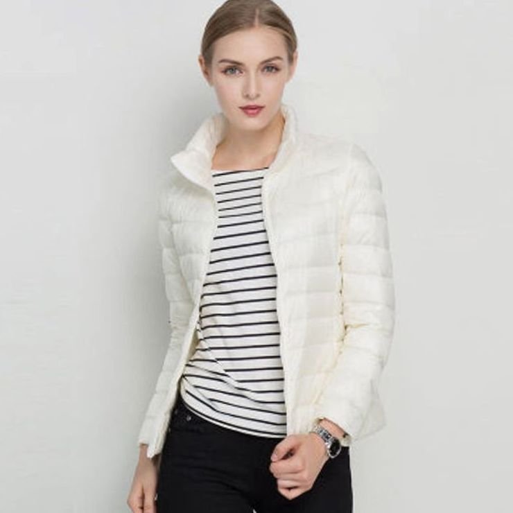 Women's Lightweight Puffer Jacket – White