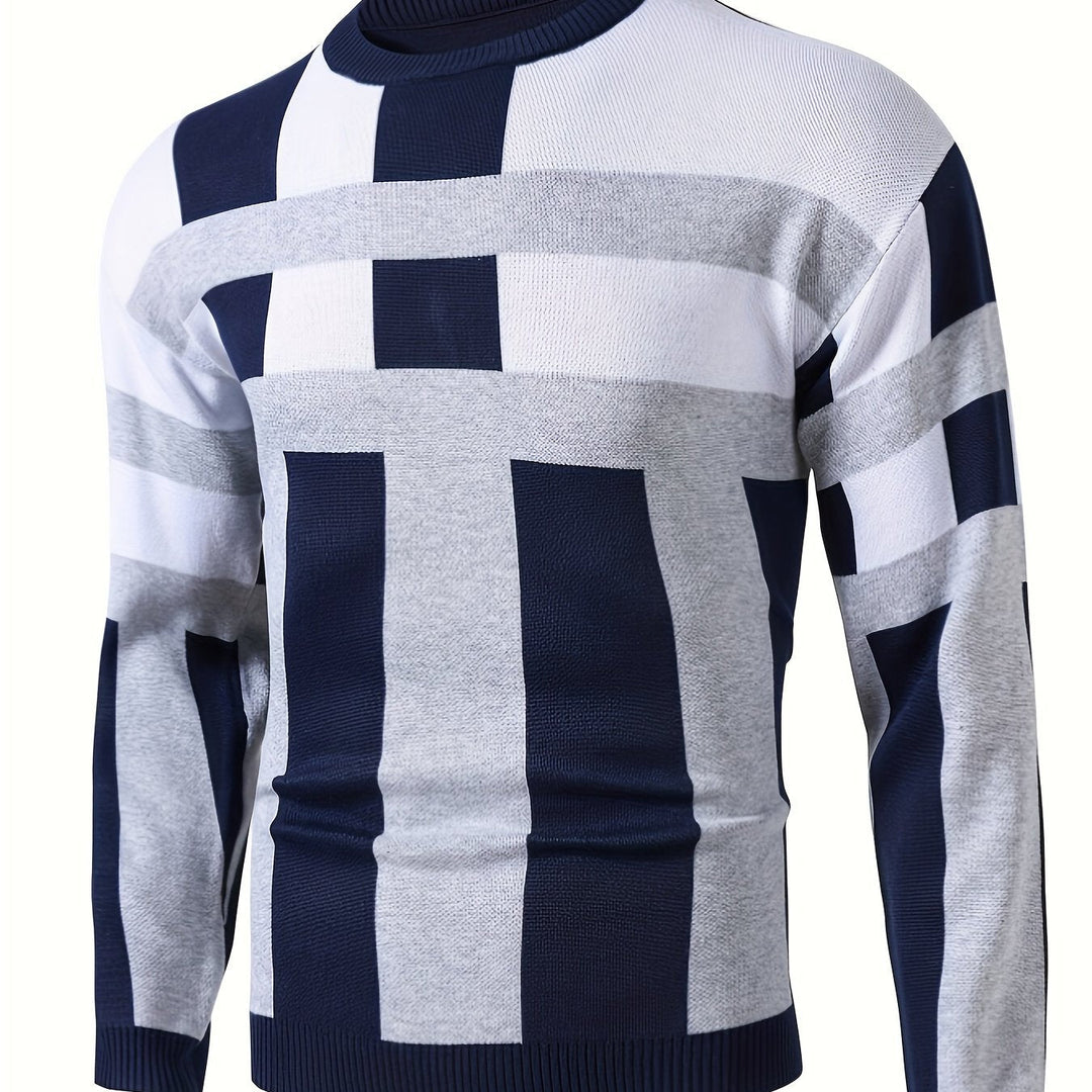 ZACHARIE | MEN'S SLIM FIT CREW NECK PULLOVER SWEATER 1