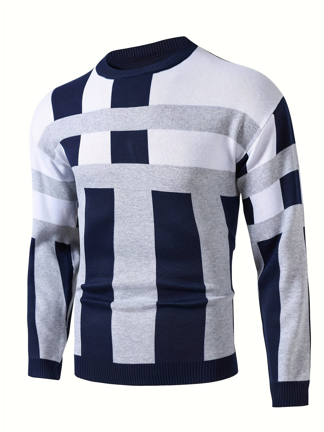 ZACHARIE | MEN'S SLIM FIT CREW NECK PULLOVER SWEATER 3
