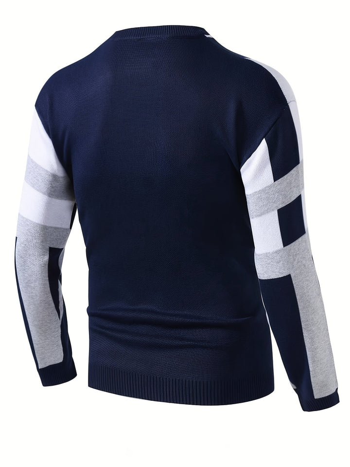 ZACHARIE | MEN'S SLIM FIT CREW NECK PULLOVER SWEATER 4